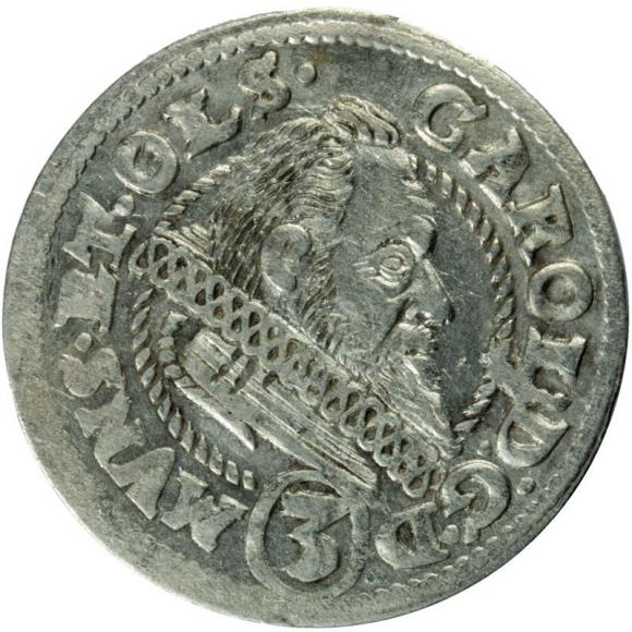 3 krajcary 1612 Karol II Podiebradowicz Księstwo Ziębicko - Oleśnickie Oleśnica