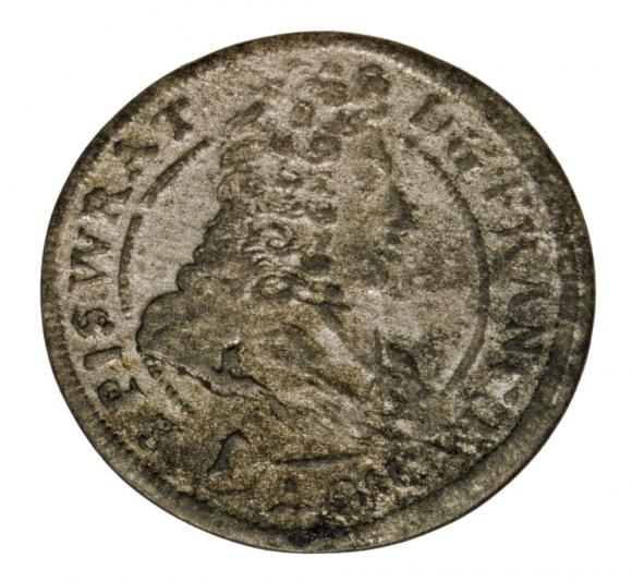 1 krajcar 1700 Franciszek Ludwik von Pfalz Księstwo Nyskie Biskupów Wrocławskich Nysa