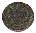 1 krajcar 1858 Franciszek Józef I Austria Kremnica